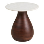 Heide - Blanc / Marron foncé